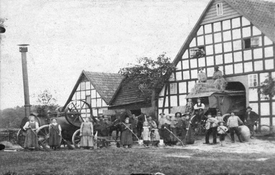 Dreschen bei Bredemann in Müschen 1901