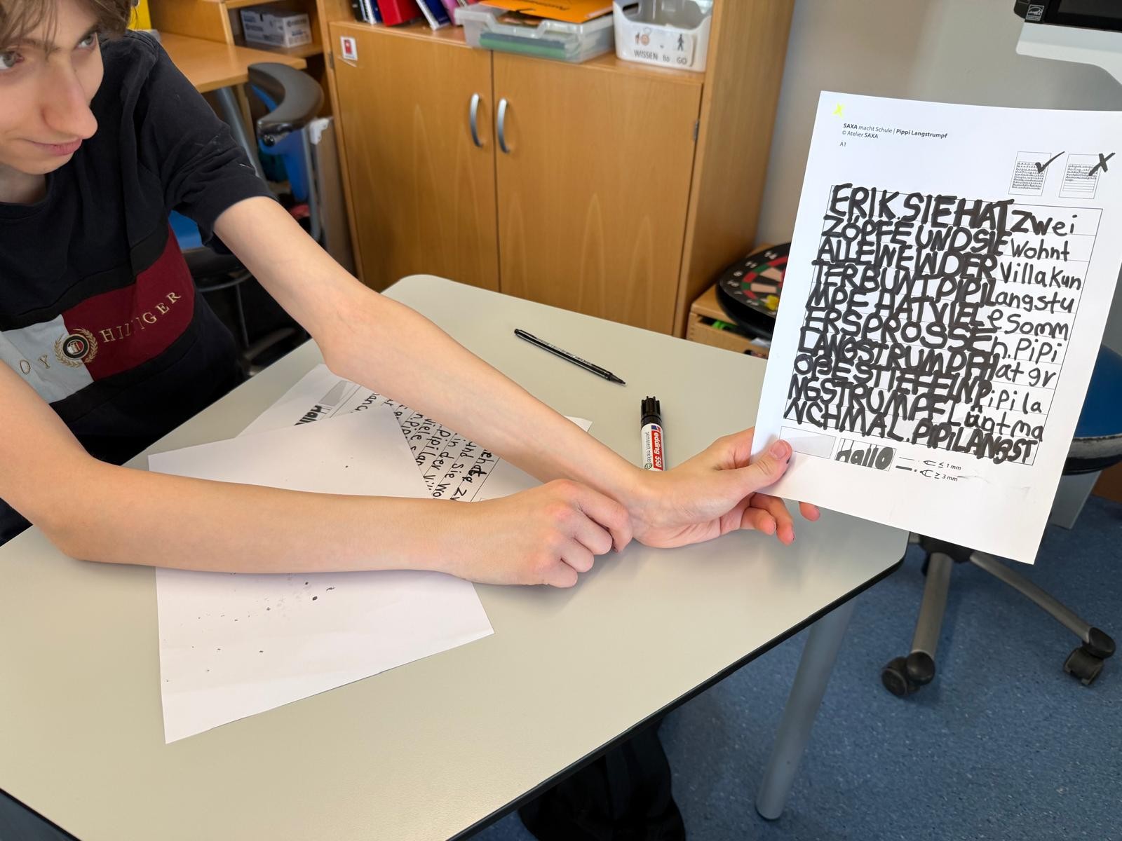 Saxa macht Schule – Wortmalerei an der Susanne-Raming-Schule